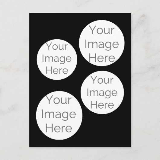 Custom Photo Collage Briefkaart – 4 Photo Template (Voorkant)