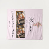 Custom Photo Collage Christening Baptism Backdrop Wandkleed (Voorkant (horizontaal))