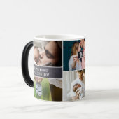 Custom Photo Collage Dad Happy First Vaderdag Magische Mok (Voorkant links)