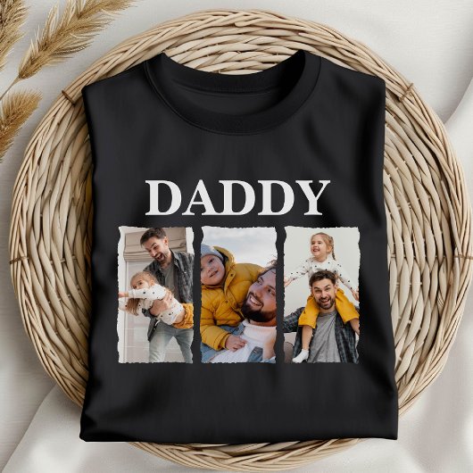 Custom Photo Collage Daddy – Personalized Gift T-shirt