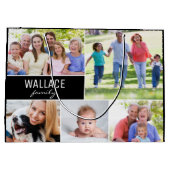 Custom Photo Collage Family Reunion Groot Cadeauzakje (Achterkant)