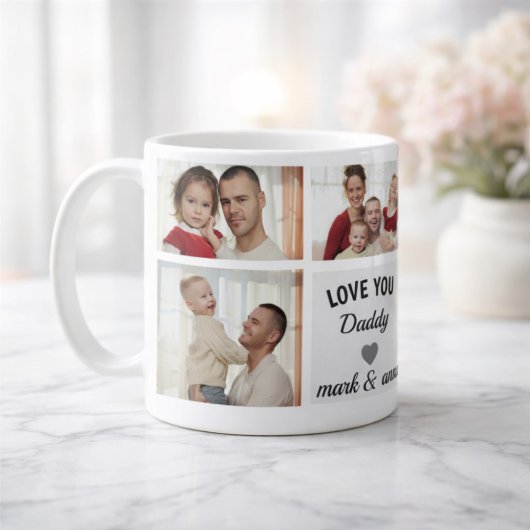 Custom Photo Collage Mug for Dad