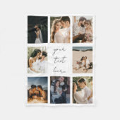 Custom Photo Collage Personalized Picture Family Fleece Deken (Voorkant)