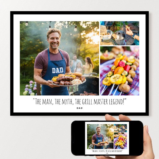 Custom Photo Collage Poster Family Quote Modern