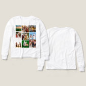 Custom Photo Collage Shirt, Custom 9 Photos   (Motif Recto et Verso)