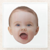 Custom Photo, Custom Photo Face Glazen Onderzetter (Voorkant)