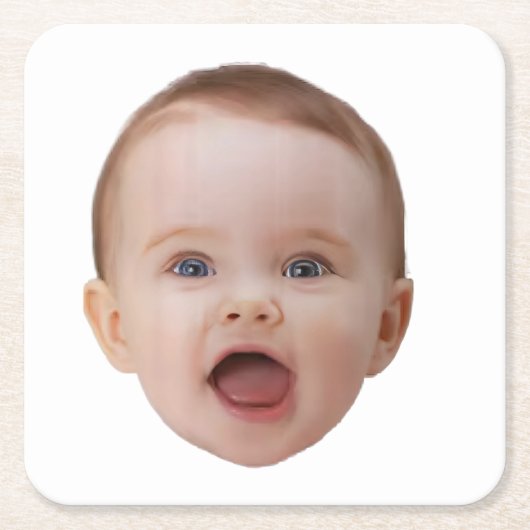 Custom Photo, Custom Photo Face Vierkante Kartonnen Onderzetter (Voorkant)