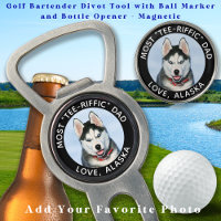 Custom Photo Dog Best Papa Ever Pet Modern Golf