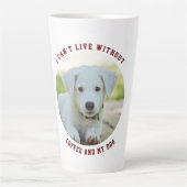 Custom Photo Dog Latte Mok (Voorkant)