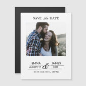 Custom Photo Engagement Save the Date magnet (Devant / Derrière)