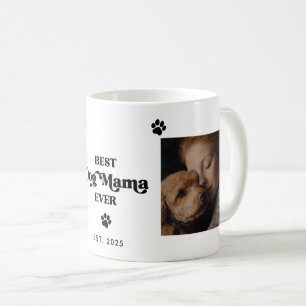 Custom Photo, EST Jaar BESTE HOND MUM OOIT Koffiemok