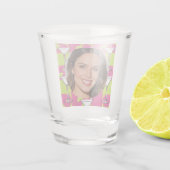 Custom Photo Face & Cocktail Personalized Pink Shot Glas (Achterkant)