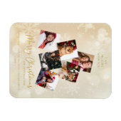 Custom Photo Family Christmas Tree Happy New Year Magneet (Horizontaal)