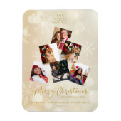 Custom Photo Family Christmas Tree Happy New Year Magneet (Verticaal)