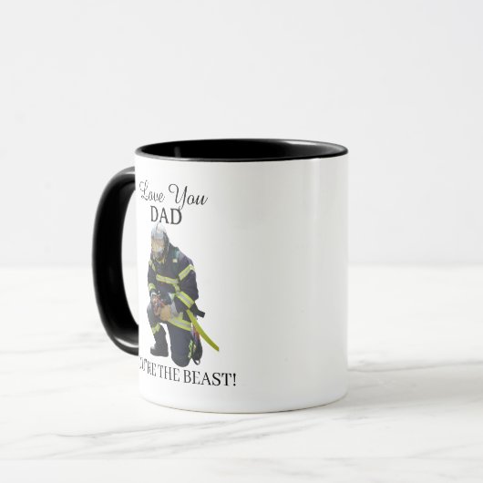 Custom Photo Firefighter Dad Mug (Devant gauche)
