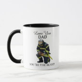 Custom Photo Firefighter For Dad Git Mug (Gauche)