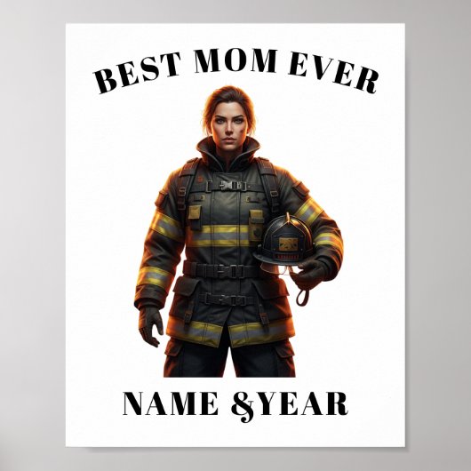 Custom Photo Firefighting Gear Art Poster (Voorkant)