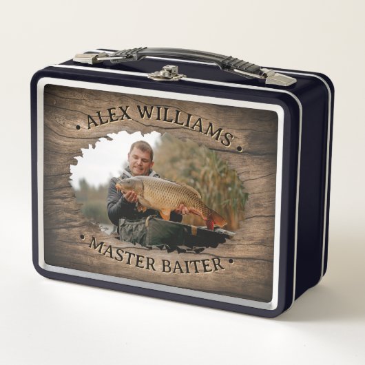 Custom Photo Fishing Box, Fisherman Gift for Dad (Voorkant)