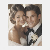 Custom Photo Fleece Blanket 1st Anniversary Gift (Voorkant)