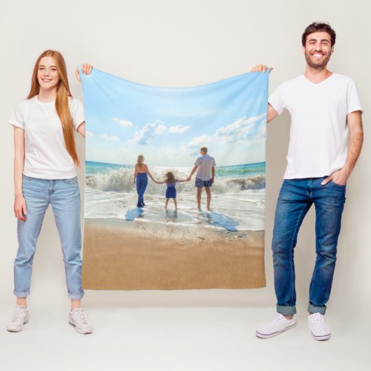 Custom Photo Fleece Deken met Uw Foto's (In situ)