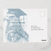 Custom Photo Foil Graduation Invitation Postcard Folie Uitnodiging Briefkaart (Achterkant)