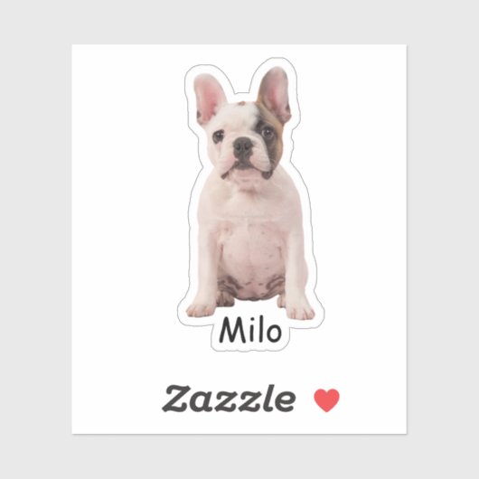 Custom photo French bulldog puppy Sticker (Vel)