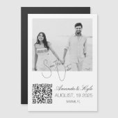 Custom Photo Fridge announcement Engagement magnet (Devant / Derrière)