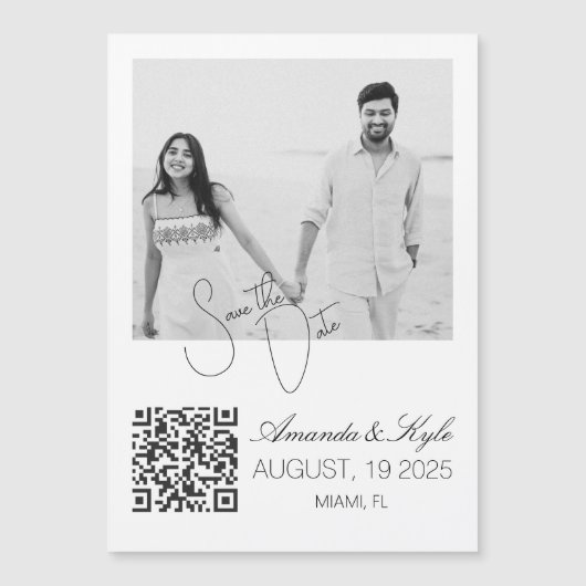 Custom Photo Fridge announcement Engagement magnet (Devant)