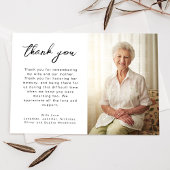 Custom Photo Funeral Bedankkaart