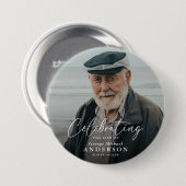Custom Photo Funeral Sympathy Keepsake Ronde Button 7,6 Cm (Voorkant /achterkant)