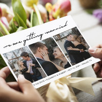 Custom Photo Hand Lettered Save the Date Briefkaar