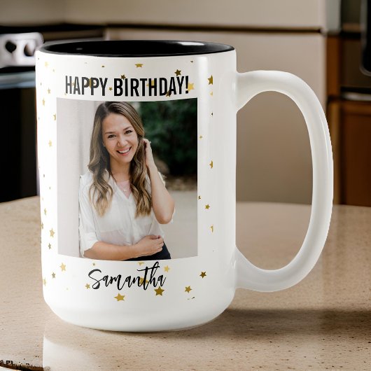 Custom Photo Happy Birthday Mug for Women