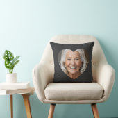 Custom photo heart mask Throw Pillow  Kussen (Stoel)