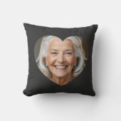 Custom photo heart mask Throw Pillow  Kussen (Voorkant)