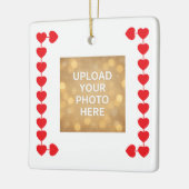 Custom photo Heart Symbols Keramisch Ornament (Links)
