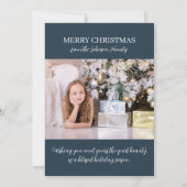 Custom Photo Holiday Mountain Scene Kaart (Achterkant)