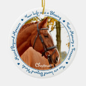 Custom Photo Horse Memorial Keramisch Ornament (Voorkant)