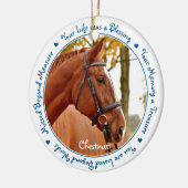 Custom Photo Horse Memorial Keramisch Ornament (Links)