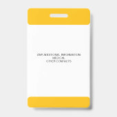 Custom Photo ID Badge for Kids with Emergency Cont (Back)