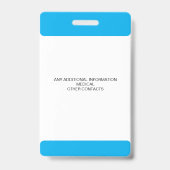 Custom Photo ID Badge for Kids with Emergency Cont (Back)