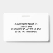  Custom Photo ID Card Badge Lanyard (Achterkant)