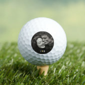 Custom Photo Initial Heart Monogram Couples Gift Golfballen (Insitu Shirt)