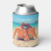 Custom Photo Koelbox Uw Love Design met Tekst Blikjeskoeler (Blikje Voorkant)