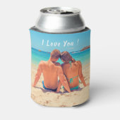 Custom Photo Koelbox Uw Love Design met Tekst Blikjeskoeler (Blikje Achterkant)
