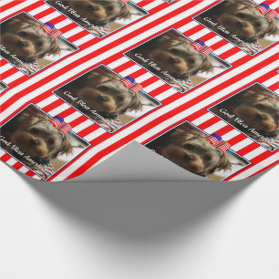 Custom Photo Lijst USA American Flag Patriotic Fun Cadeaupapier