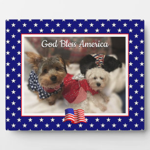 Custom Photo Lijst USA American Flag Patriotic Fun Fotoplaat