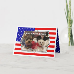 Custom Photo Lijst USA American Flag Patriotic Fun Kaart