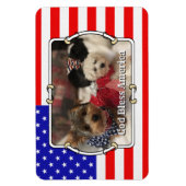 Custom Photo Lijst USA American Flag Patriotic Fun Magneet (Verticaal)