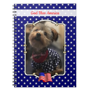 Custom Photo Lijst USA American Flag Patriotic Fun Notitieboek
