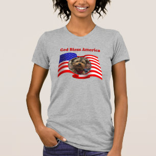 Custom Photo Lijst USA American Flag Patriotic Fun T-shirt